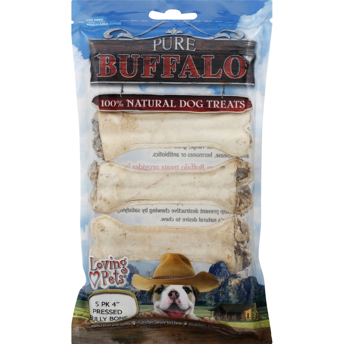 slide 1 of 6, Pure Buffalo Dog Treats 5 ea, 5 ct