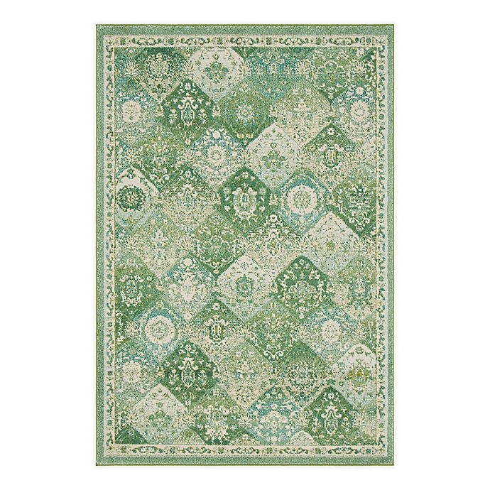 slide 1 of 6, Unique Loom Penrose Blake Area Rug - Green, 5 ft x 8 ft