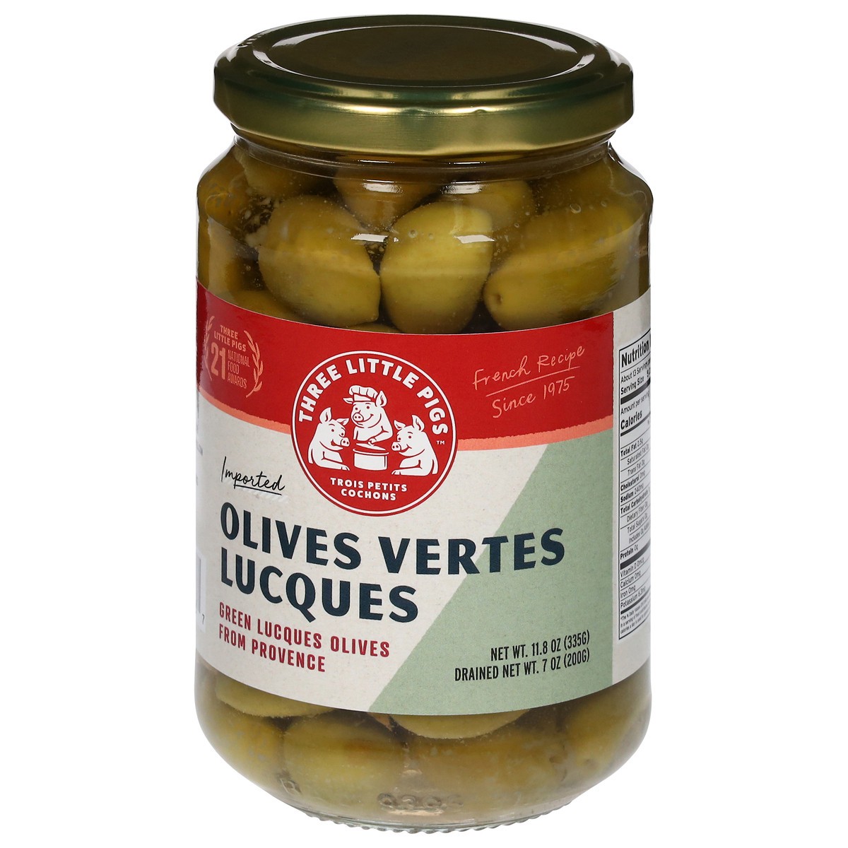 slide 5 of 13, Three Little Pigs Green Lucques Olives from Provence 11.8 oz, 11.8 oz
