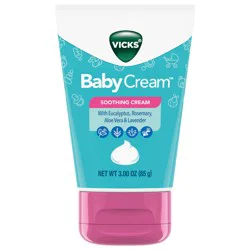 Vicks BabyCream, with Soothing Aloe, Eucalyptus, Lavender, and Rosemary, from the Makers of VapoRub Tube