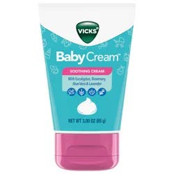 Vicks BabyCream, with Soothing Aloe, Eucalyptus, Lavender, and Rosemary, from the Makers of VapoRub Tube