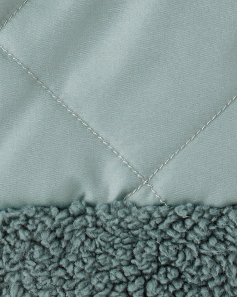 slide 2 of 3, Baby Boy Long-Sleeve Midweight Quilted Sherpa Jacket - Green Green 18M, 1 ct