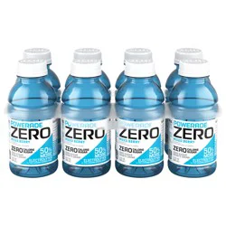 POWERADE Electrolyte Enhanced Zero Sugar Mixed Berry Sports Drink, 12 fl oz, 8 count bottles