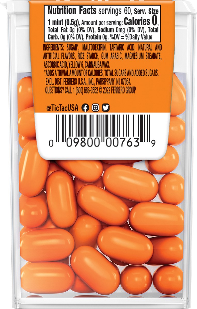 slide 10 of 11, Tic Tac Orange Big Pack, 1 oz