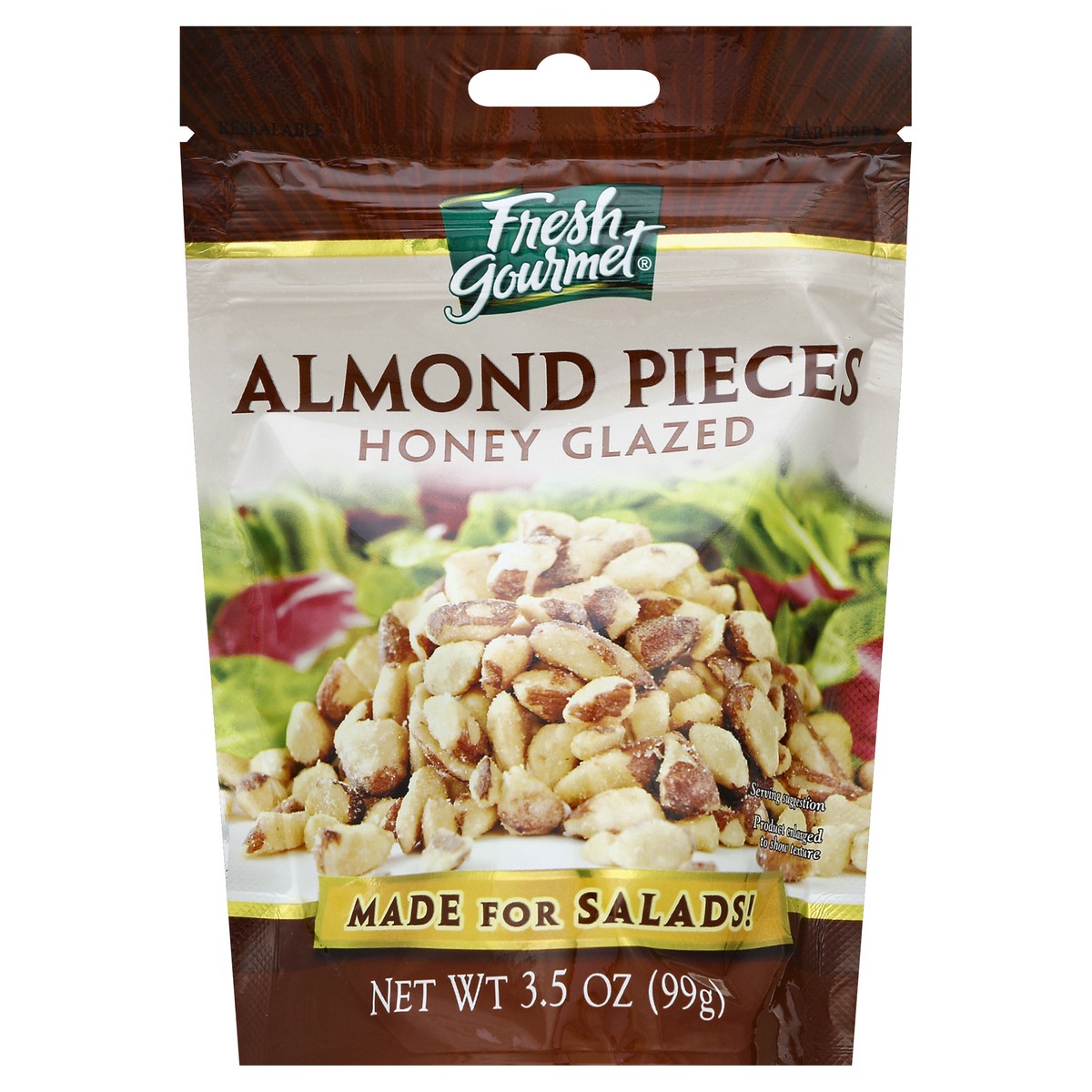 slide 3 of 4, Fresh Gourmet Honey Glazed Almond Pieces, 3.5 oz