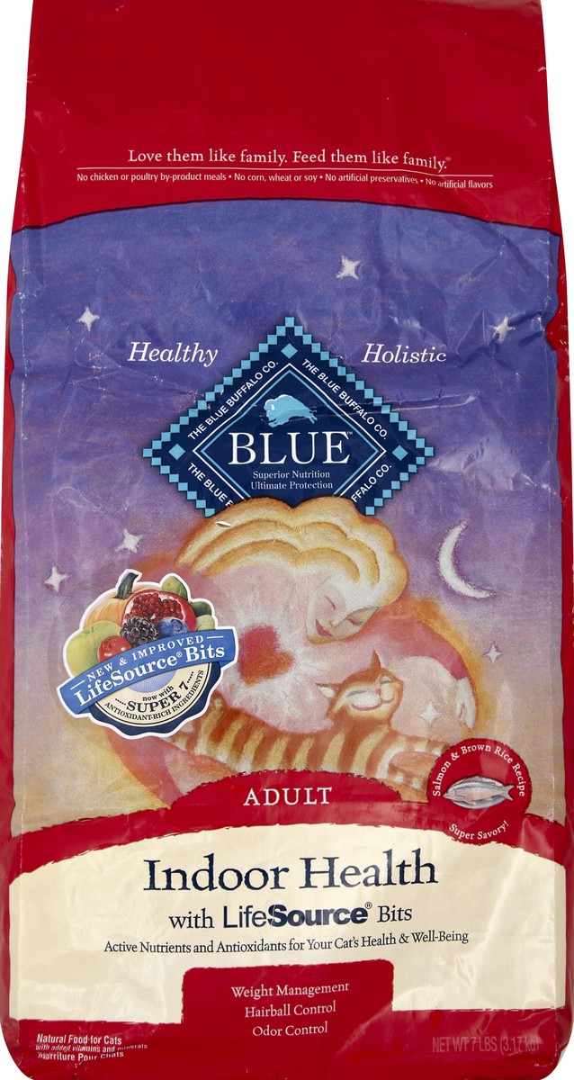 slide 4 of 6, Blue Buffalo Tastefuls Indoor Natural Adult Dry Cat Food, Salmon 7lb bag, 7 lb