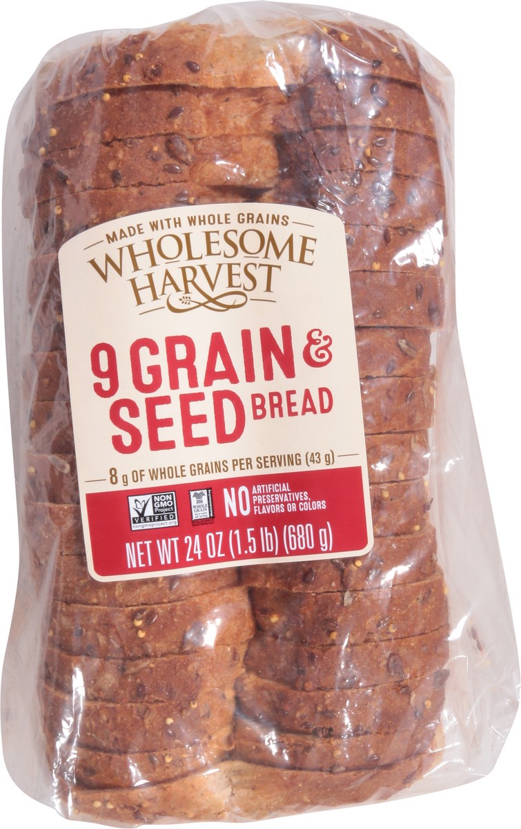 slide 9 of 9, Wholesome Harvest 9 Grain & Seed Bread 24 oz, 24 oz