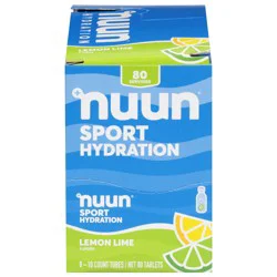 Nuun Lemon Lime Flavored Sport Hydration 8 - 10 Tablet Tubes