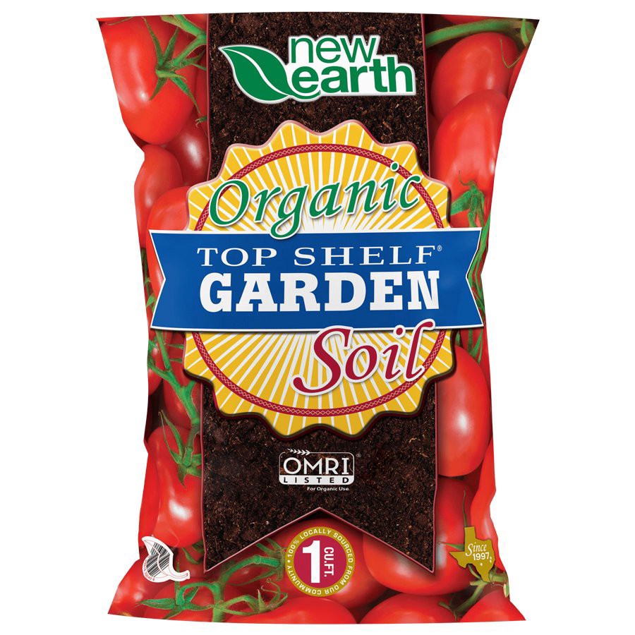 slide 1 of 1, New Earth Organic Top Shelf Garden Soil, 1 cu ft