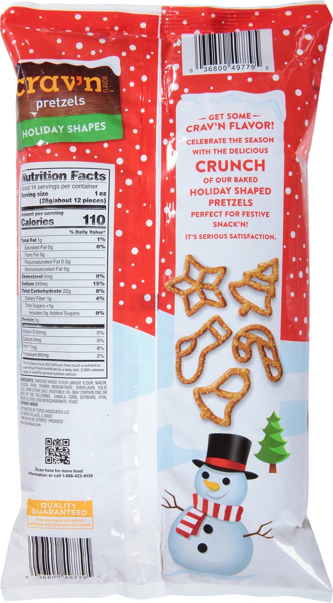 slide 13 of 14, Crav'n Flavor Holiday Shapes Pretzels 14 oz, 14 oz