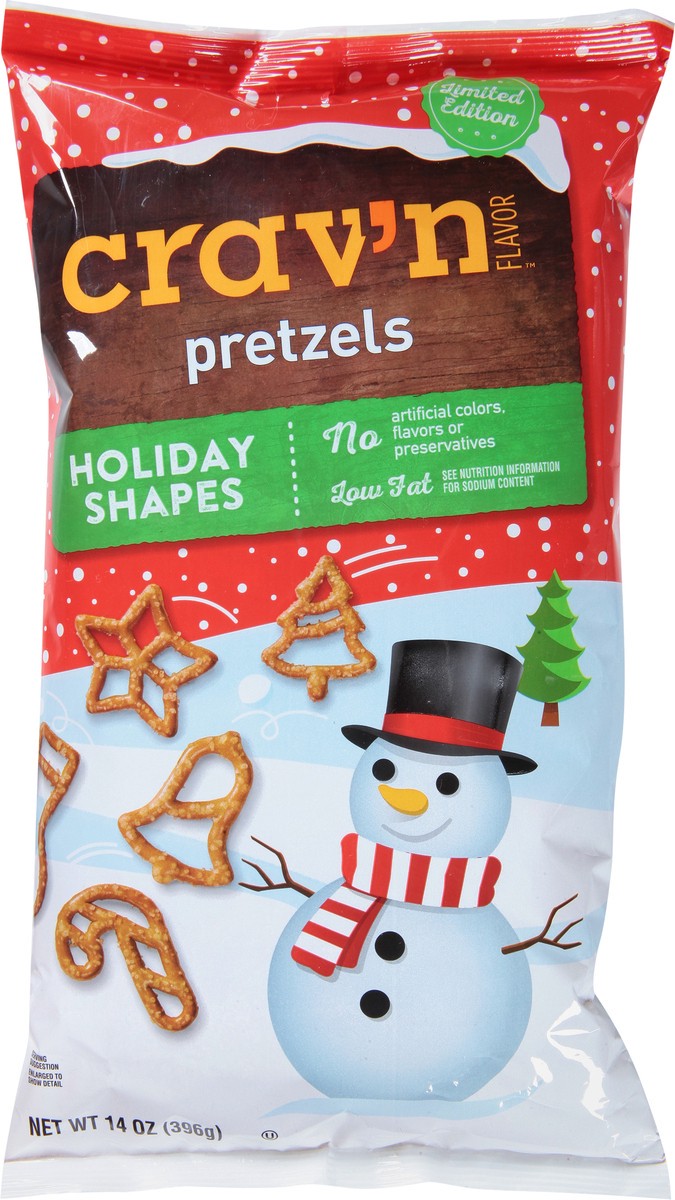 slide 7 of 14, Crav'n Flavor Holiday Shapes Pretzels 14 oz, 14 oz