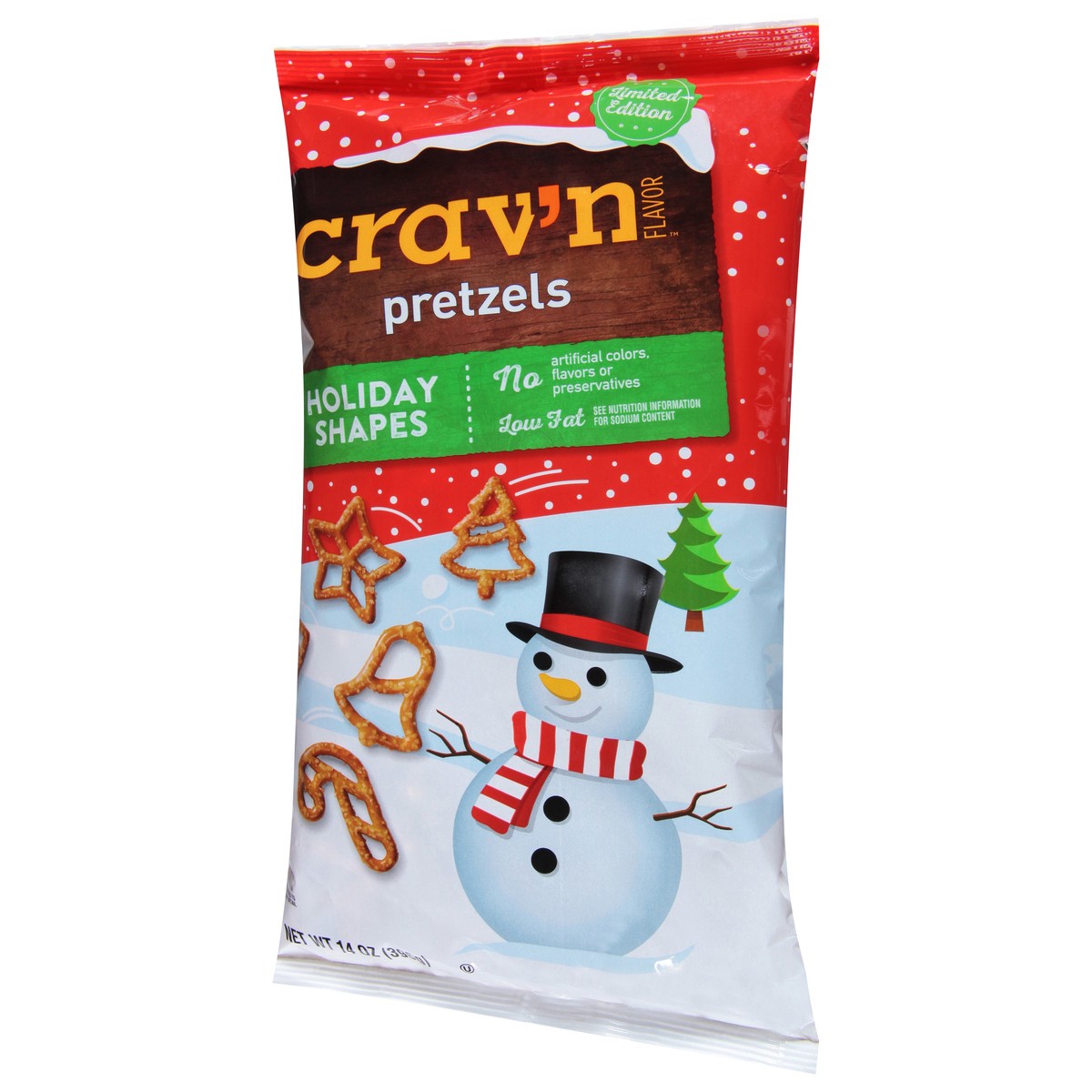 slide 9 of 14, Crav'n Flavor Holiday Shapes Pretzels 14 oz, 14 oz