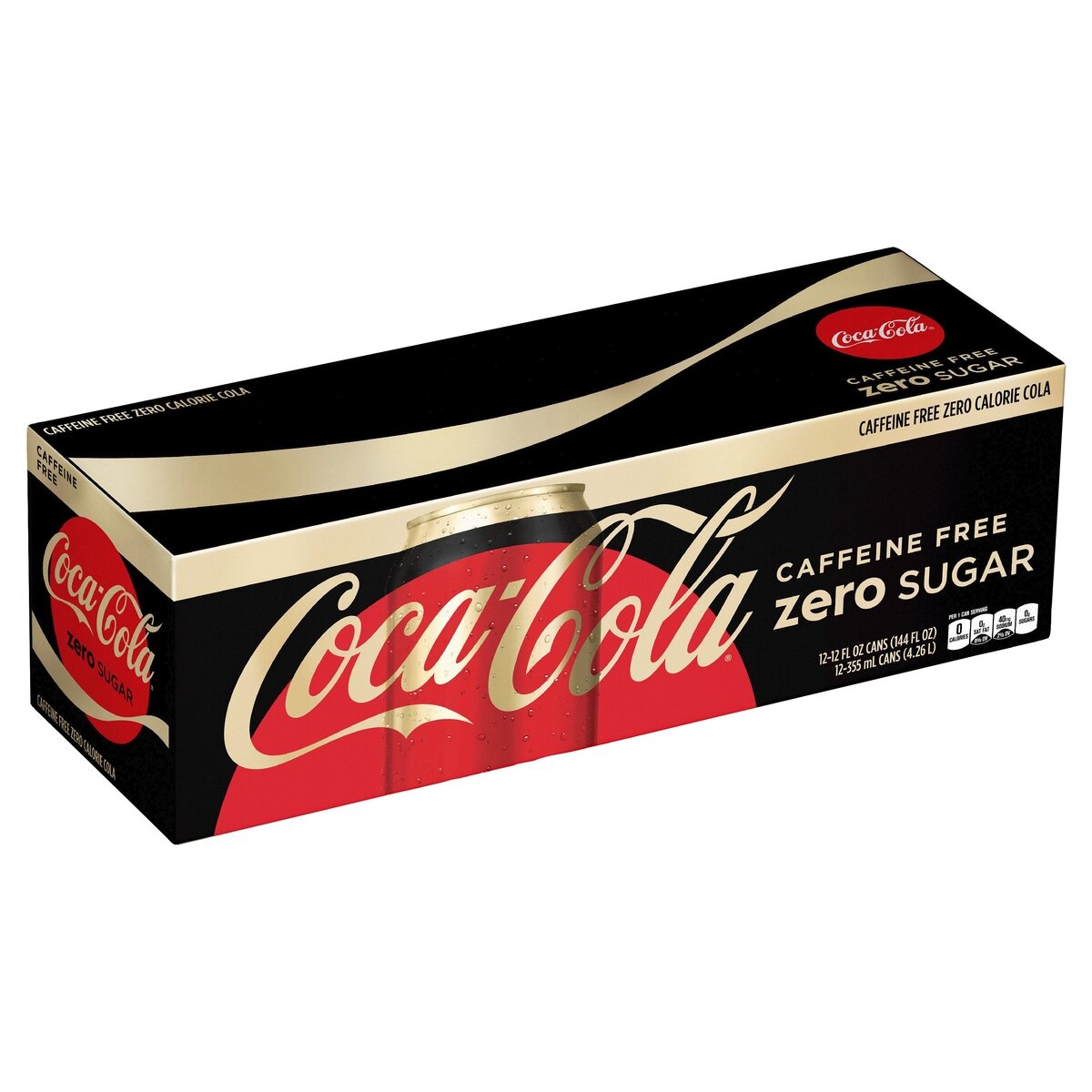 slide 2 of 10, Coca-Cola Caffeine Free Zero Sugar, 12 ct; 12 fl oz