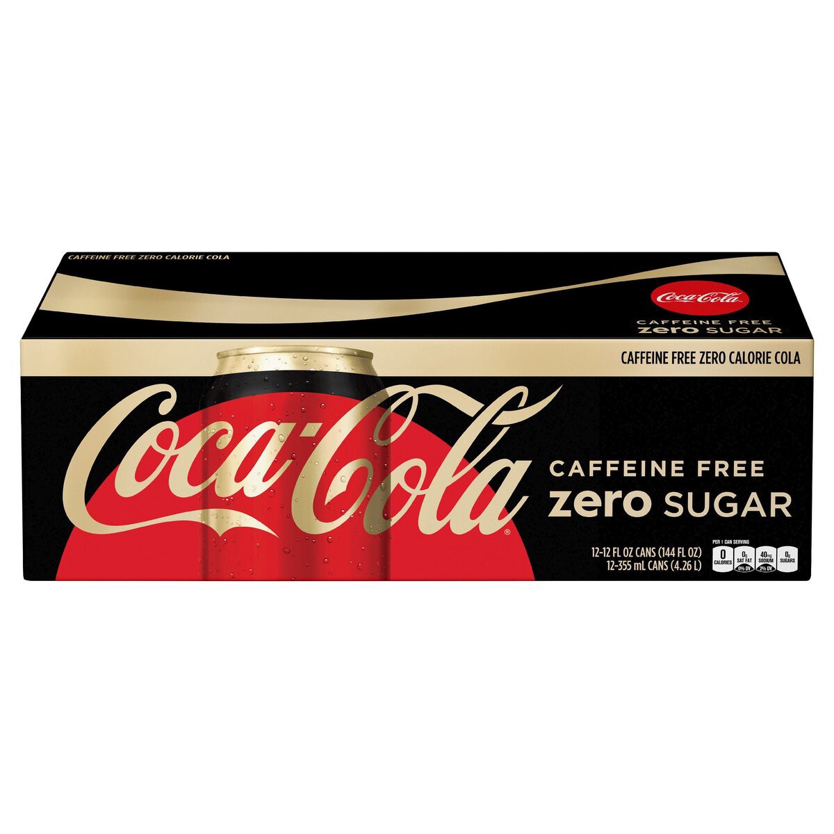 slide 1 of 10, Coca-Cola Caffeine Free Zero Sugar, 12 ct; 12 fl oz