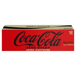 Coca-Cola Zero Caffeine-Free Fridge Pack Cans, 12 fl oz, 12 Pack