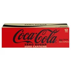 Coca-Cola Zero Caffeine-Free Fridge Pack Cans, 12 fl oz, 12 Pack