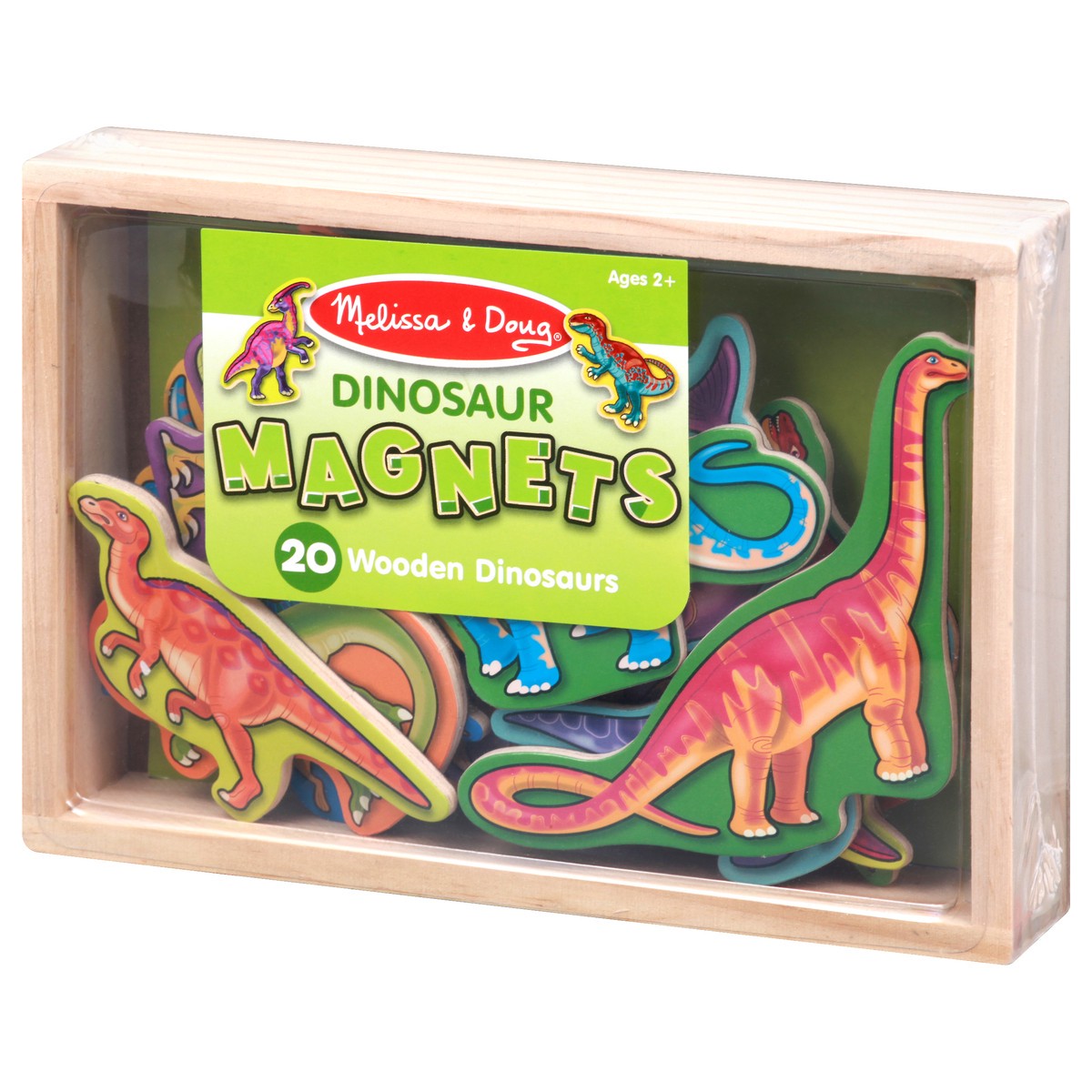 slide 3 of 9, Melissa & Doug Ages 2+ Wooden Dinosaur Magnets 20 ea, 20 ct