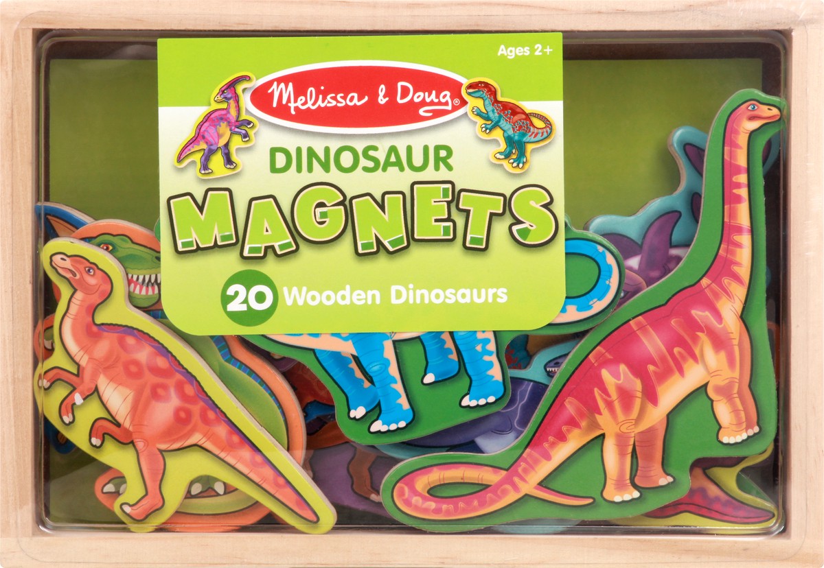 slide 6 of 9, Melissa & Doug Ages 2+ Wooden Dinosaur Magnets 20 ea, 20 ct