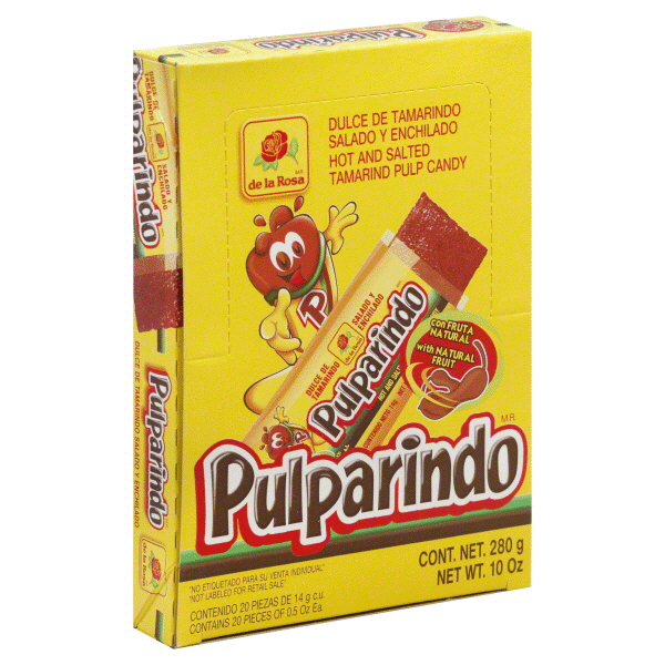 slide 1 of 6, De la Rosa Pulparindo Candy, 20 ct
