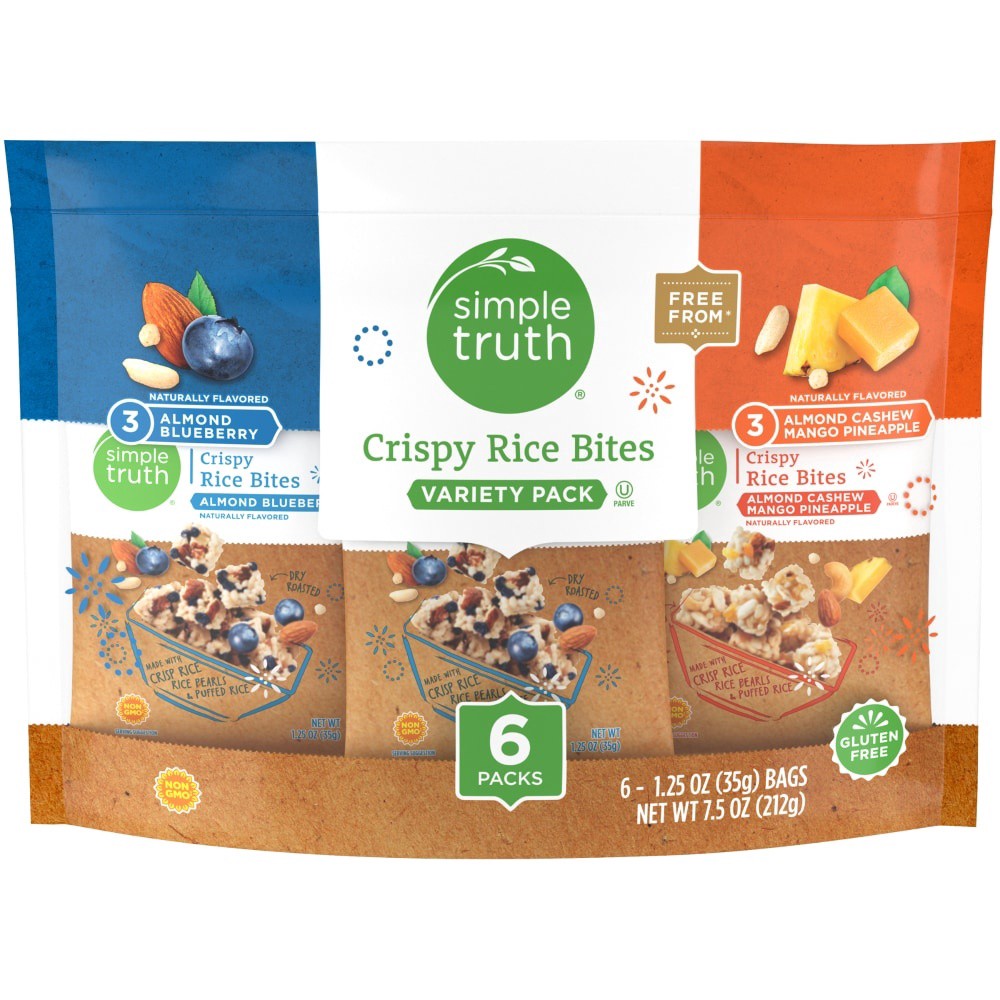 slide 2 of 3, Simple Truth Gluten Free Rice Bites Variety Pack, 6 ct; 1.25 oz