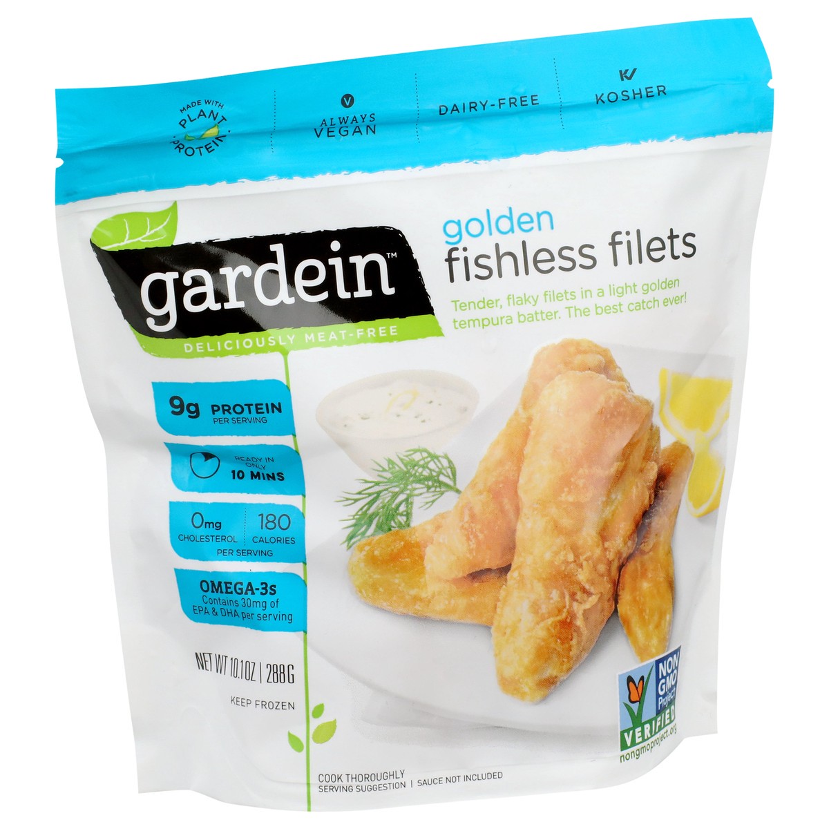 slide 6 of 6, Gardein Golden Fishless Filets, 10.1 oz
