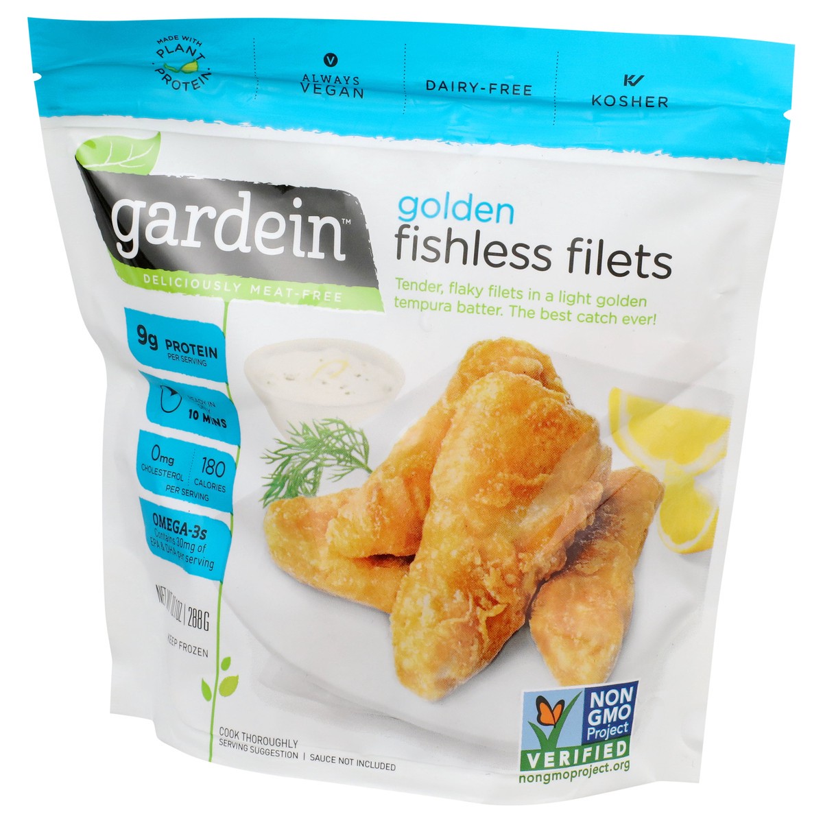 slide 5 of 6, Gardein Golden Fishless Filets, 10.1 oz