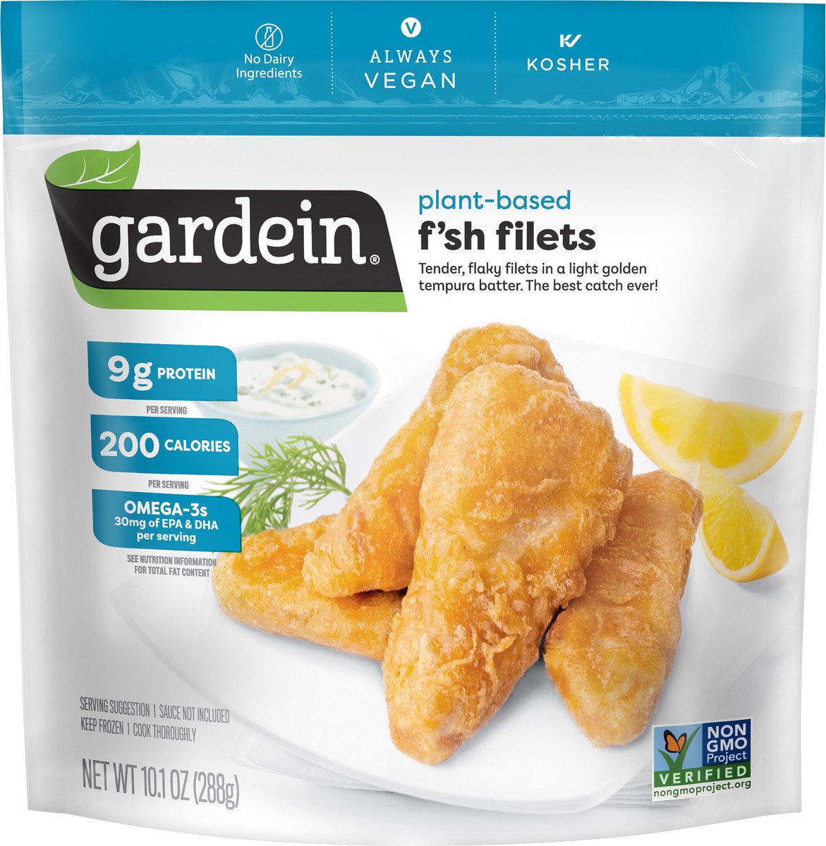 slide 4 of 6, Gardein Golden Fishless Filets, 10.1 oz