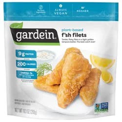 Gardein Golden Plant-Based Fishless Filets, Vegan, Frozen, 10.1 oz.