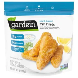 Gardein Golden Plant-Based Fishless Filets, Vegan, Frozen, 10.1 oz.