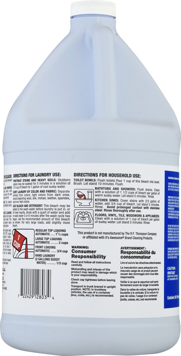 slide 3 of 9, LA's Totally Awesome Fresh Scent Bleach 128.0 oz, 128 oz
