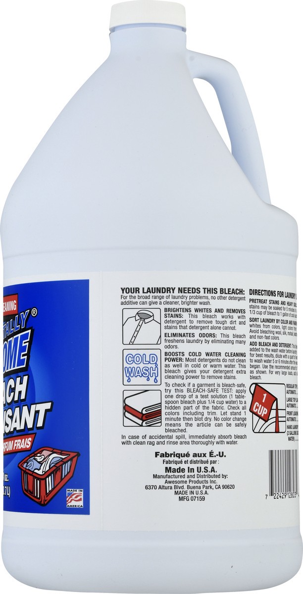 slide 9 of 9, LA's Totally Awesome Fresh Scent Bleach 128.0 oz, 128 oz