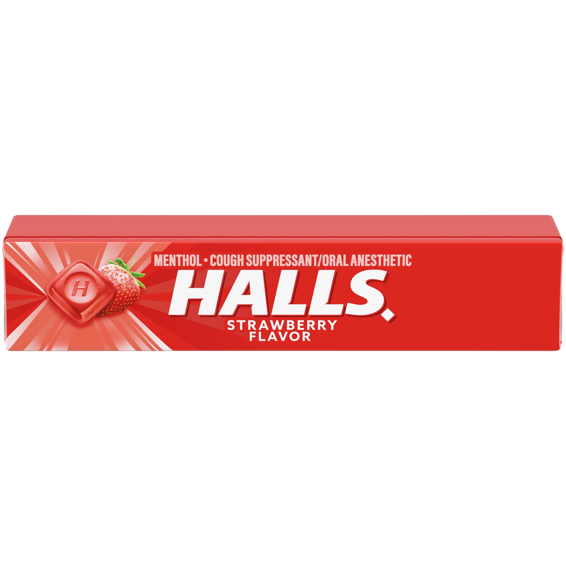 slide 1 of 4, HALLS Relief Strawberry Cough Drops, 9 Drops, 1.16 oz