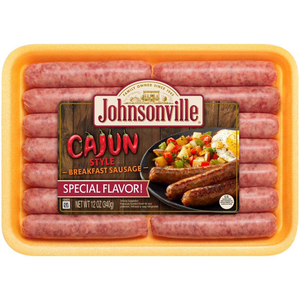 slide 2 of 2, Johnsonville Cajun Style Breakfast Sausage, 12 oz