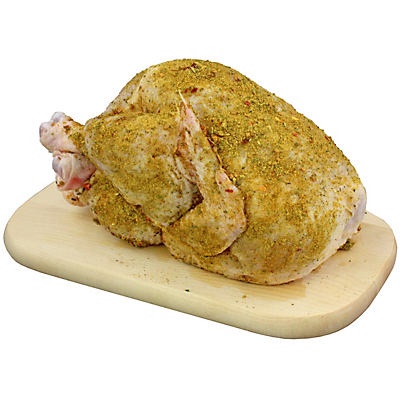 slide 1 of 1, Central Market Hatch Green Chili Seasoned Whole Chicken, per lb