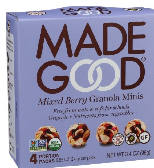 slide 1 of 1, MadeGood Mixed Berry Granola Minis, 4 ct; 0.85 oz