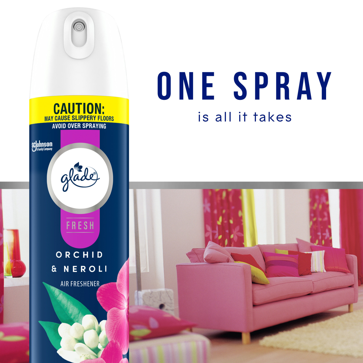 slide 6 of 29, Glade Air Freshener Spray, Orchid & Neroli, 8.3 oz