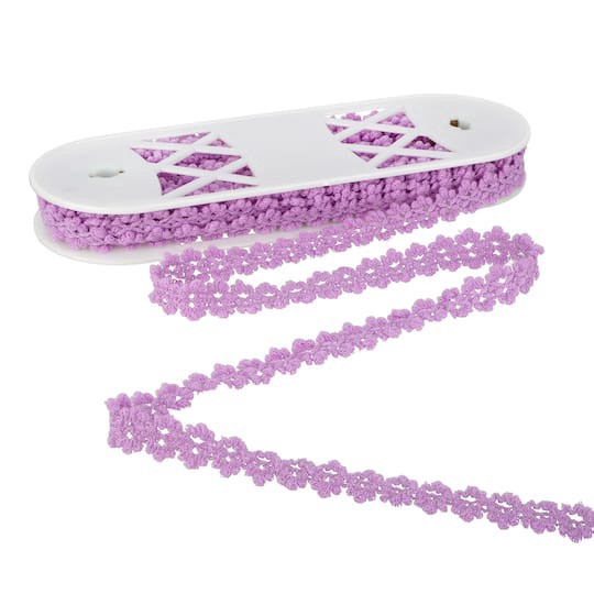 slide 1 of 3, 0.8" Crochet Flower Lace Trim By Celebrate It, 