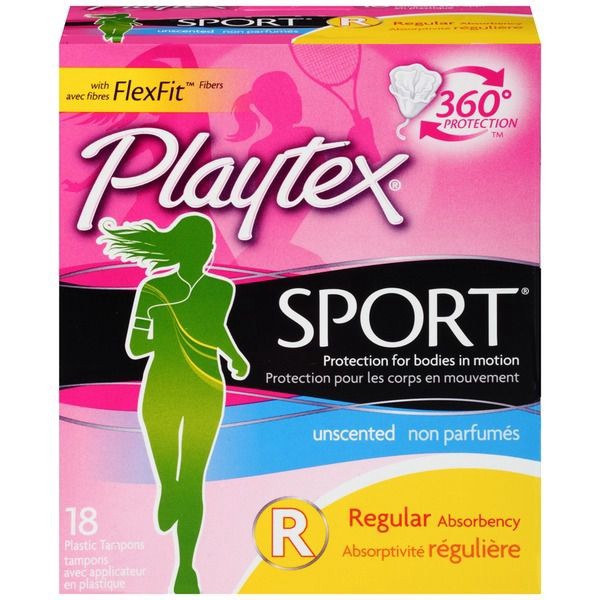 slide 1 of 5, Playtex Tampons Unscented Regular Absorbency - 18 Count, 18 ct