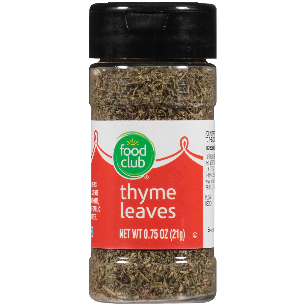 slide 11 of 13, Food Club Thyme Leaves 0.75 oz, 0.75 oz