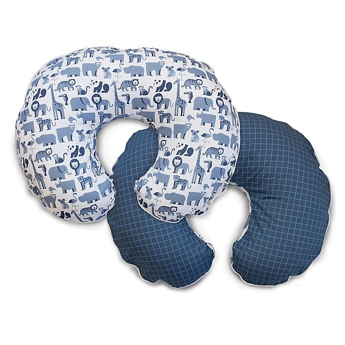 slide 1 of 8, Boppy Premium Nursing Pillow Cover - Blue Zoon, 1 ct