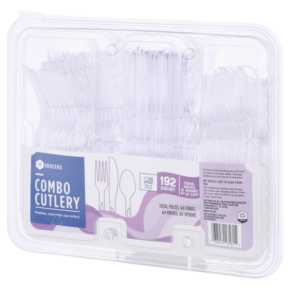 slide 7 of 11, Se Grocers Clr Combo Ctlry Tray, 192 ct