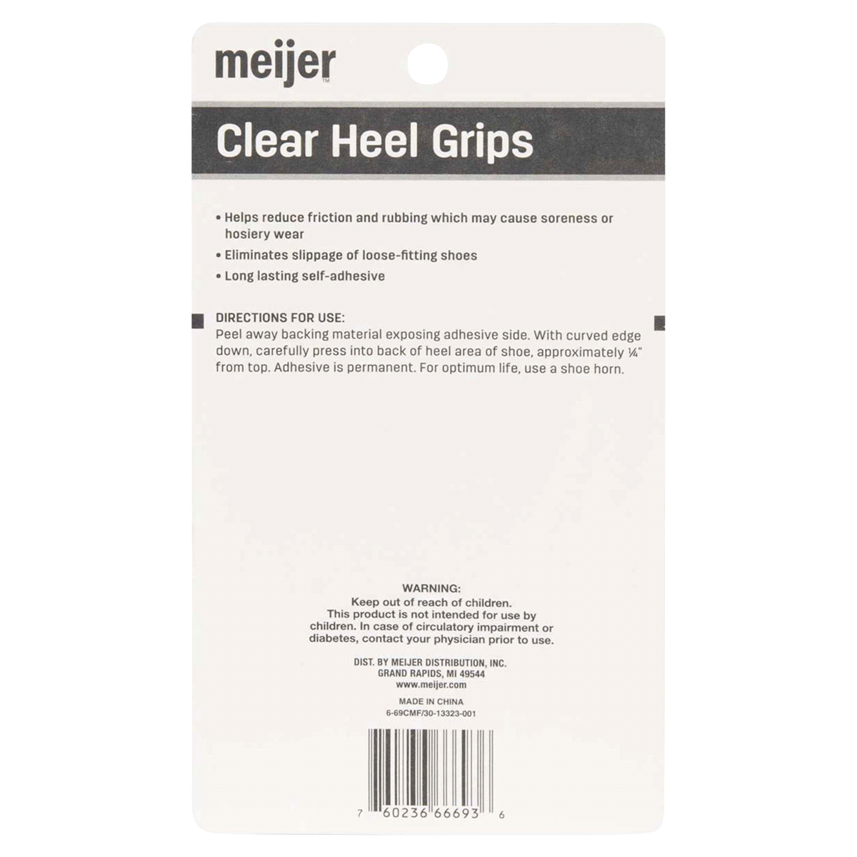 slide 2 of 2, Meijer Clear Gel Heel Liners, 1 ct
