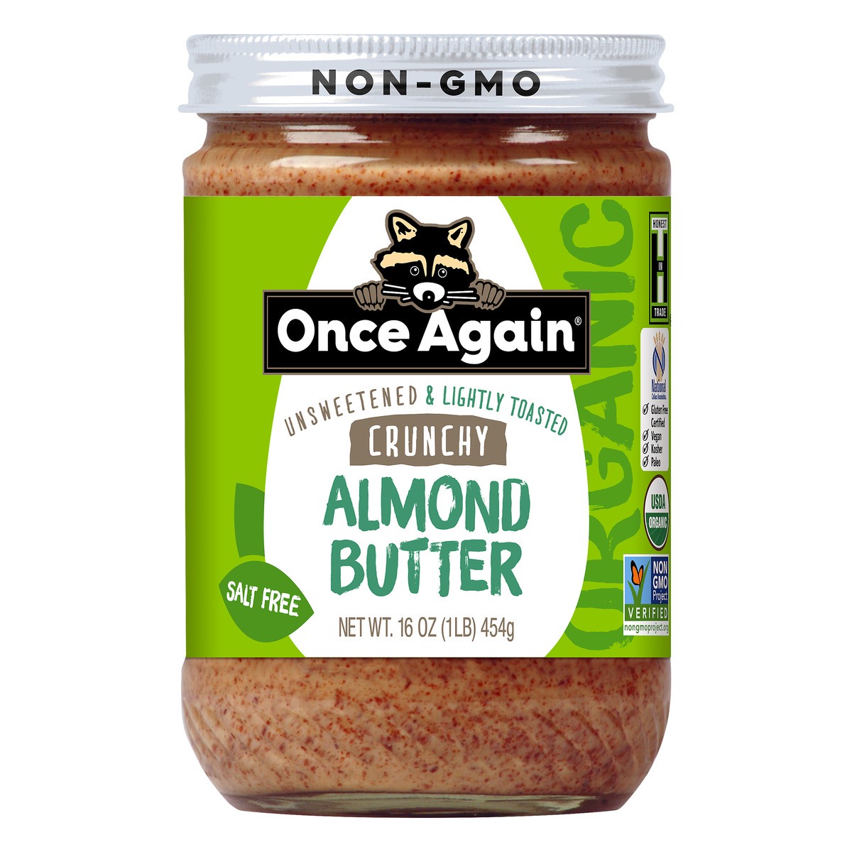 slide 1 of 2, Once Again Almond Butter, Crunchy, Organic, 16 oz