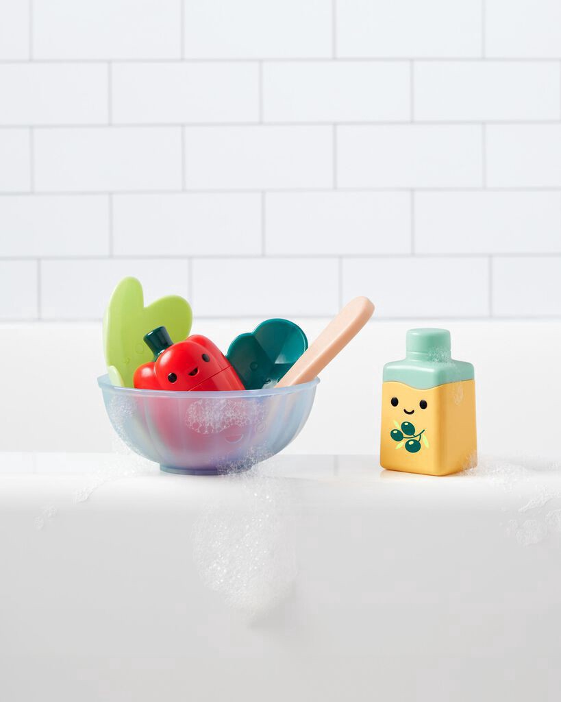 slide 6 of 6, Skiphop Tub-to-Table Café Prep & Serve Salad Bath Toy Set Multi NS, 1 ct