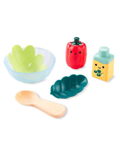 slide 1 of 6, Skiphop Tub-to-Table Café Prep & Serve Salad Bath Toy Set Multi NS, 1 ct