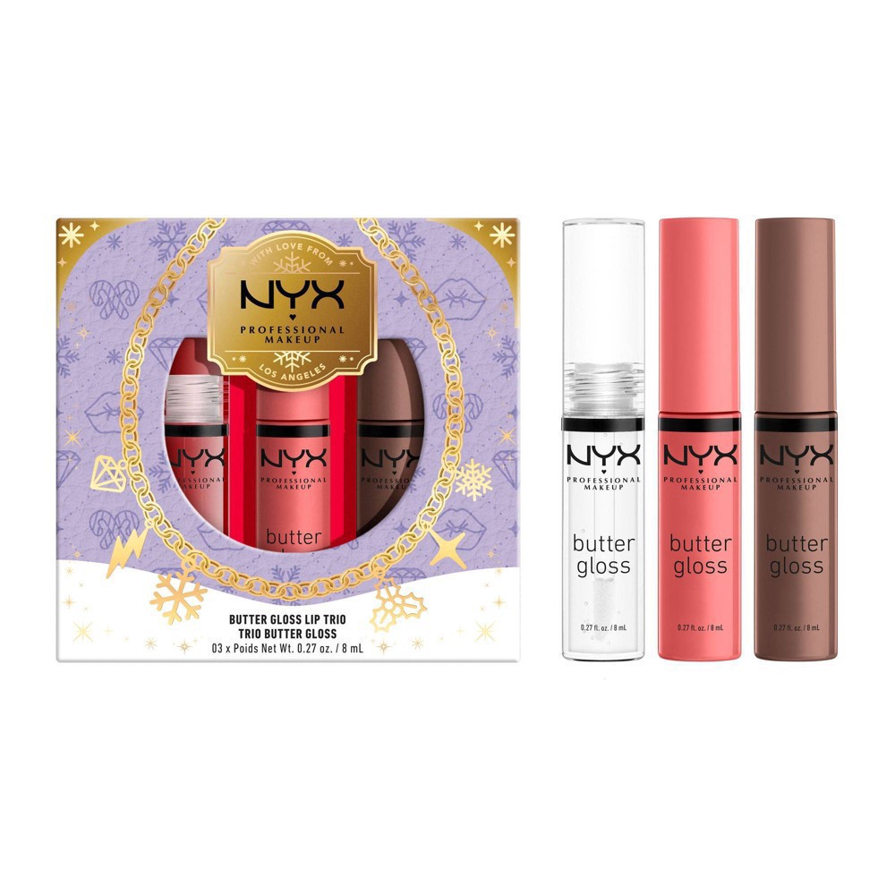 slide 2 of 7, NYX Professional Makeup Butter Lip Gloss Trio Holiday Gift Set - 3pc, 3 ct