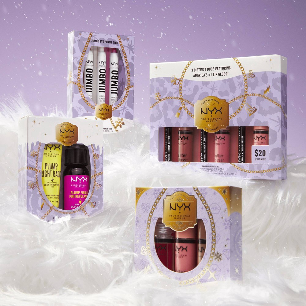 slide 7 of 7, NYX Professional Makeup Butter Lip Gloss Trio Holiday Gift Set - 3pc, 3 ct