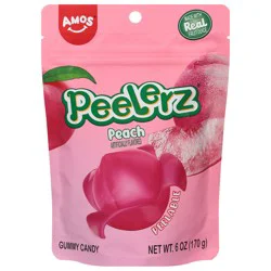 Amos Peelerz Peelable Peach Gummi Candy 6 oz