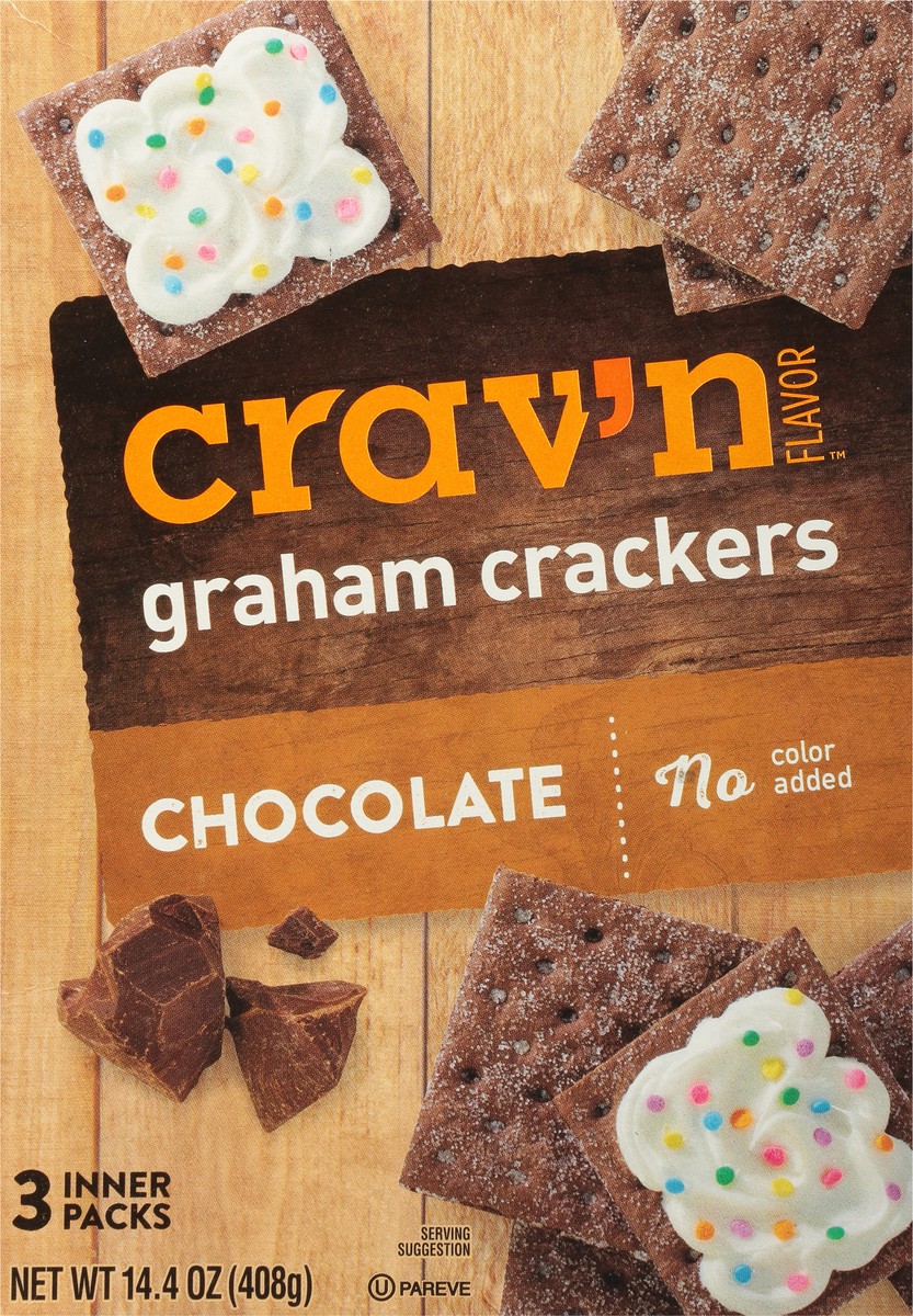 slide 7 of 9, Crav'n Flavor Chocolate Graham Crackers 3 Inner Packs 14.4 oz, 14.4 oz