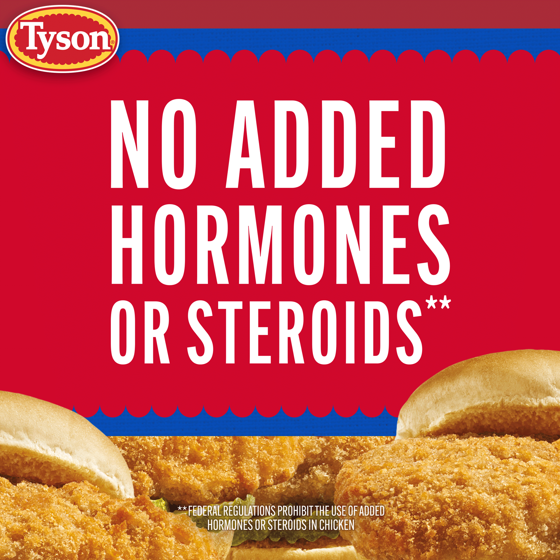 slide 5 of 10, Tyson Frozen Mega Chicken Patties, 20 oz, 566.99 g
